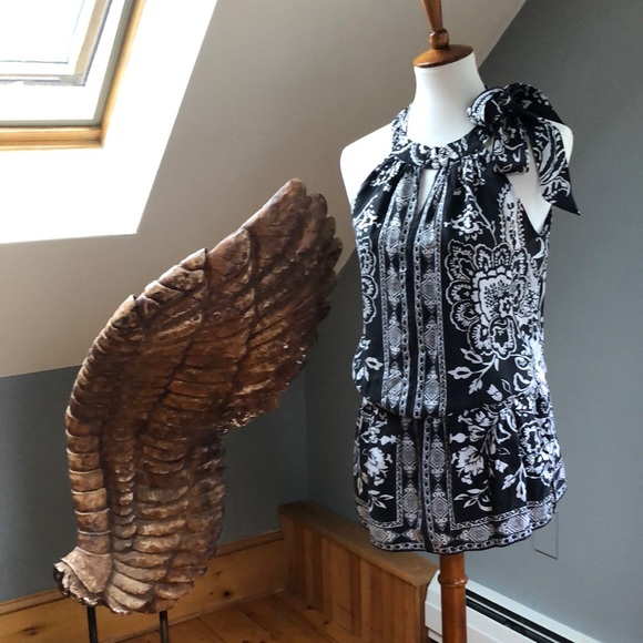 WHBM Silk Bow Blouse - Picture 1 of 16